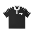 Contrast Collar Short-Sleeve Polo Shirt
