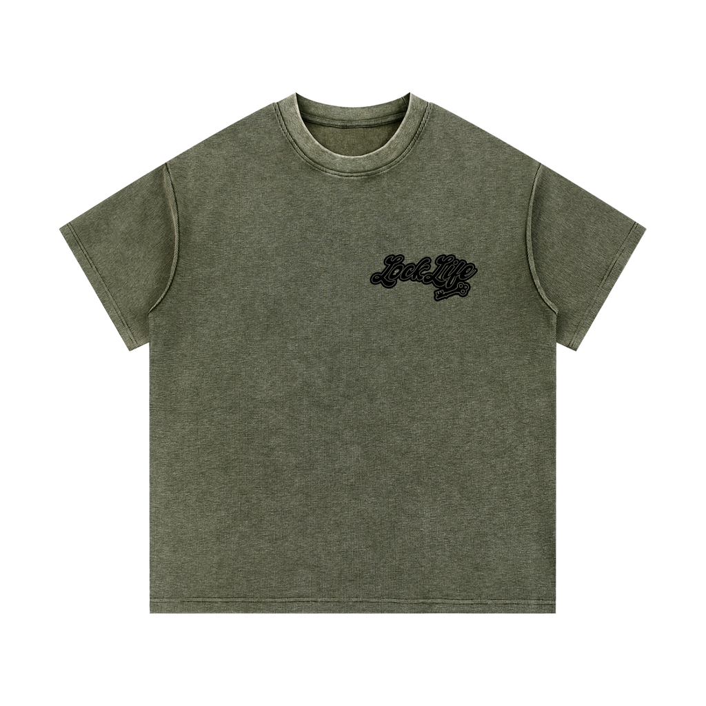 Mineral Wash Waffle Knit T-Shirt