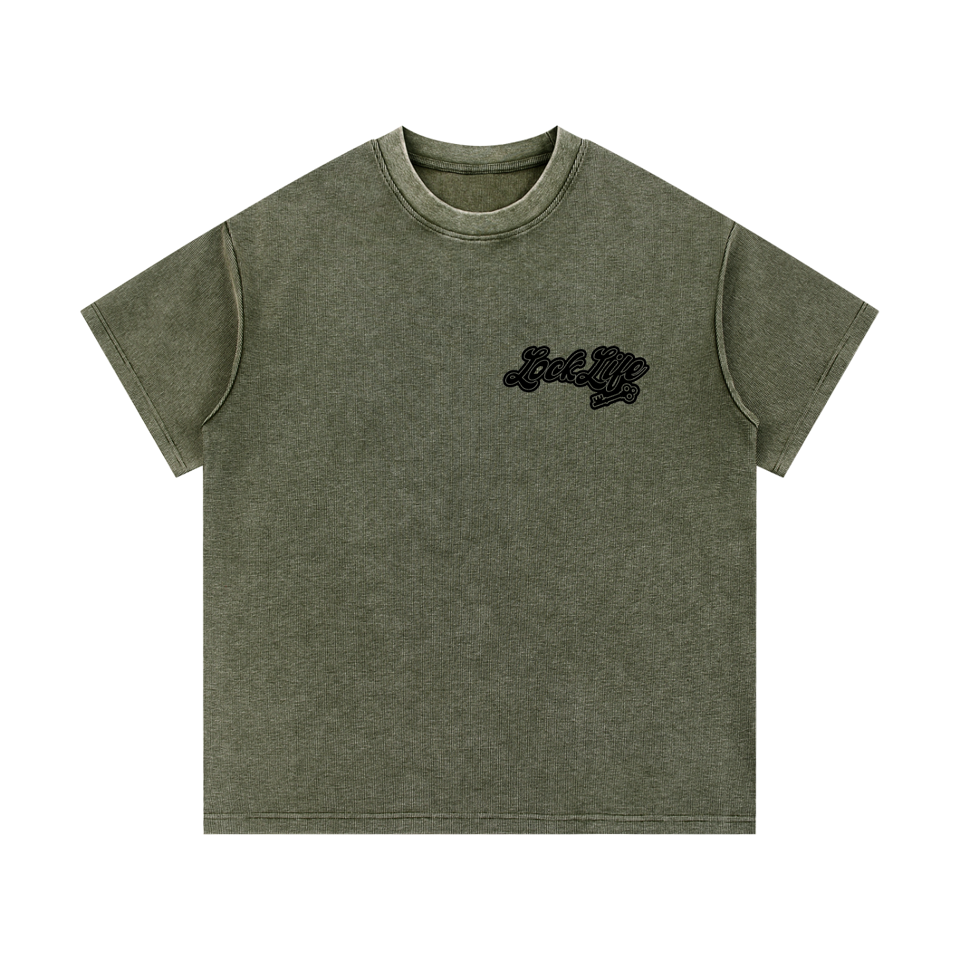 Mineral Wash Waffle Knit T-Shirt
